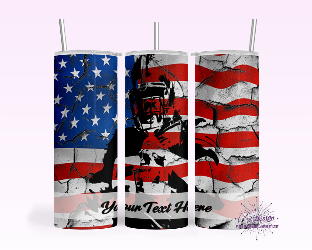 Baseball Flag Tumbler