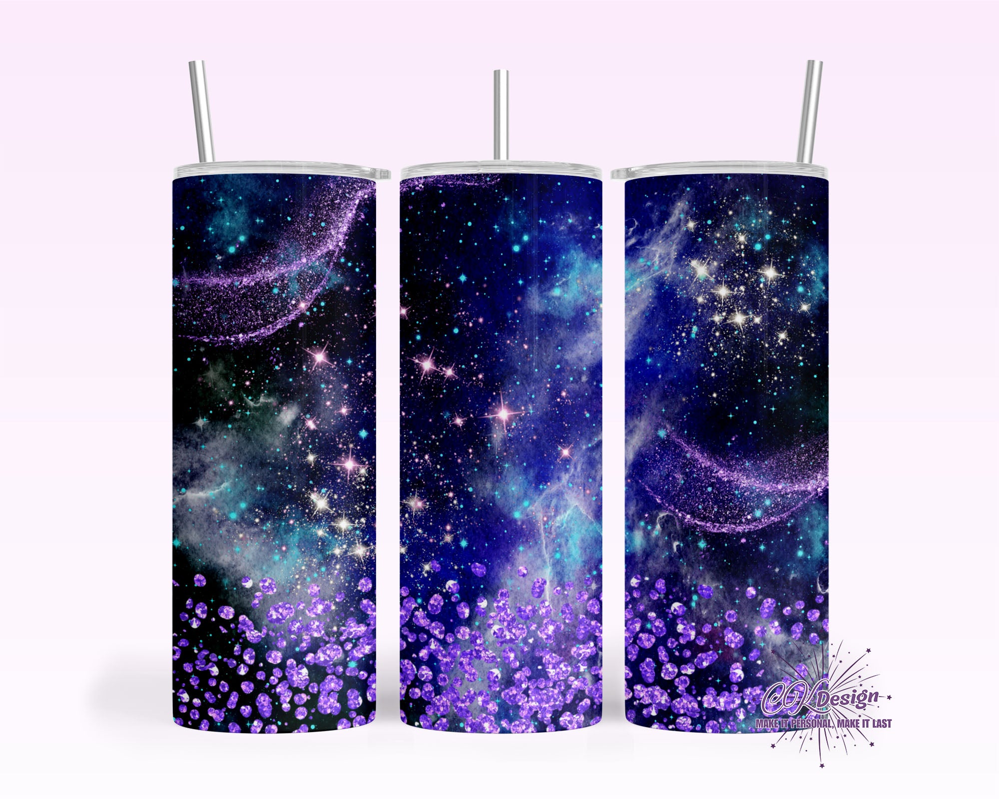 Purple Glitter Tumbler
