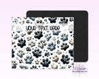 BW Paw Prints Mouse Pad