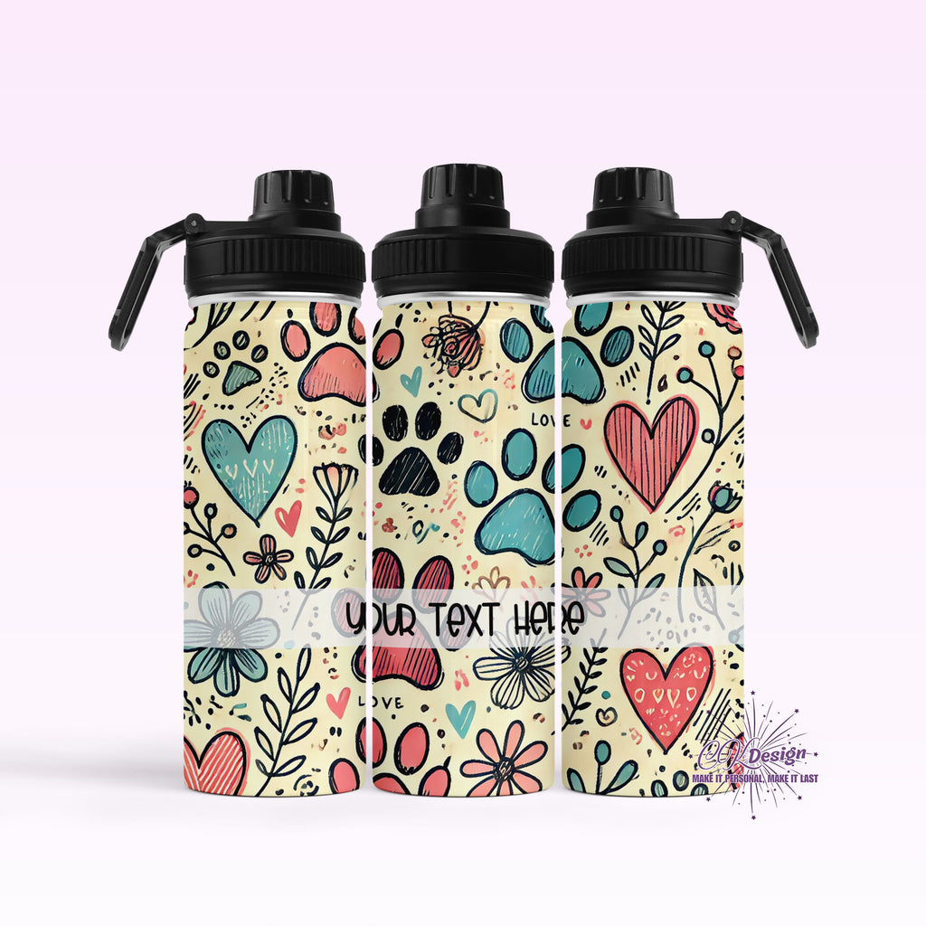 Paw Print Hydro Water Bottle