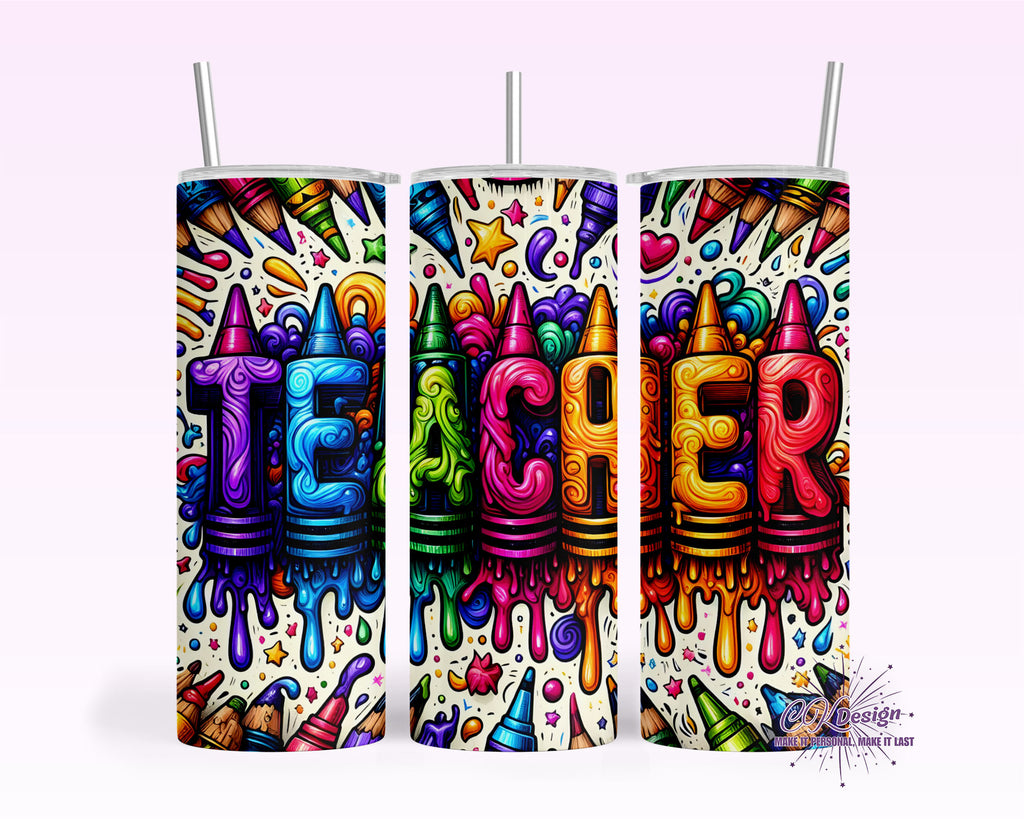 Teacher Crayon Tumbler