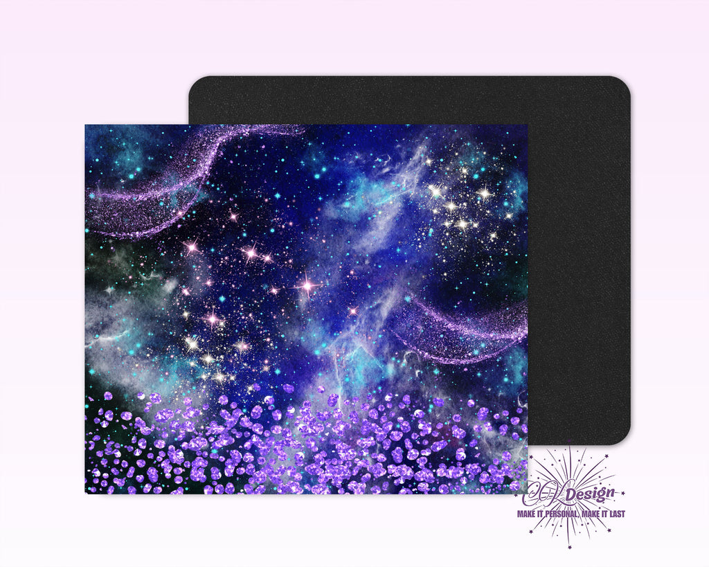 Purple Glitter Mouse Pad