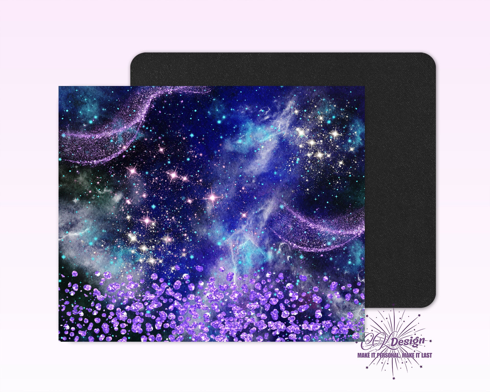 Purple Glitter Mouse Pad