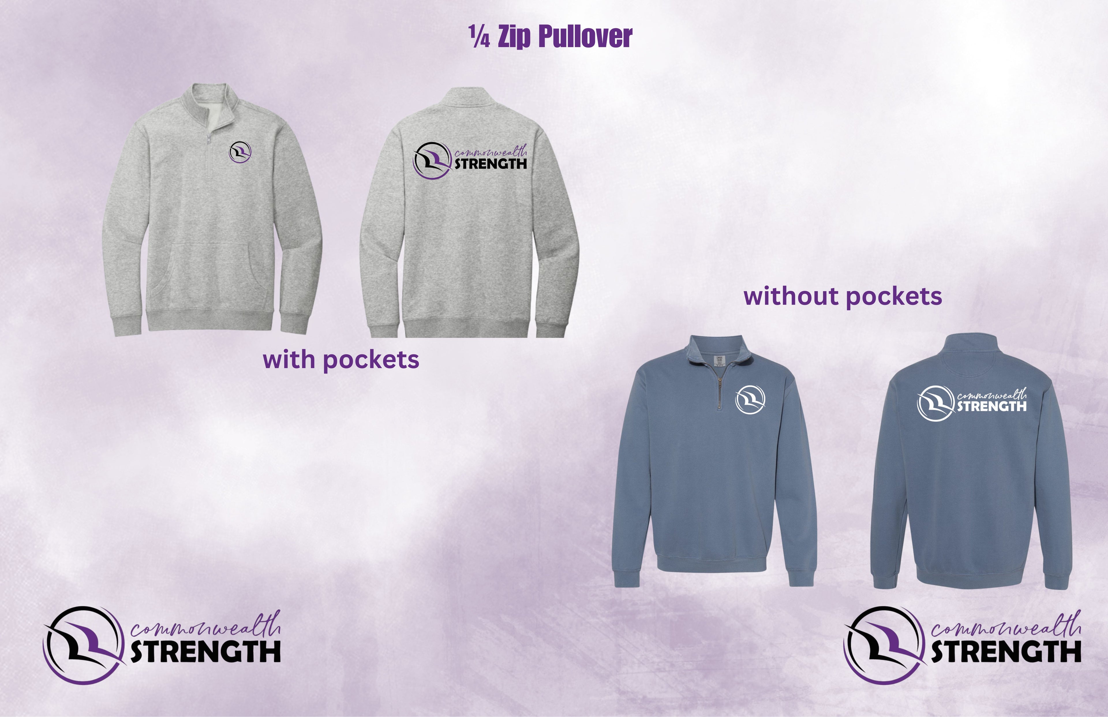 Adult 1/4 Zip Sweatshirt