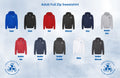 Adult Full Zip Sweatshirt