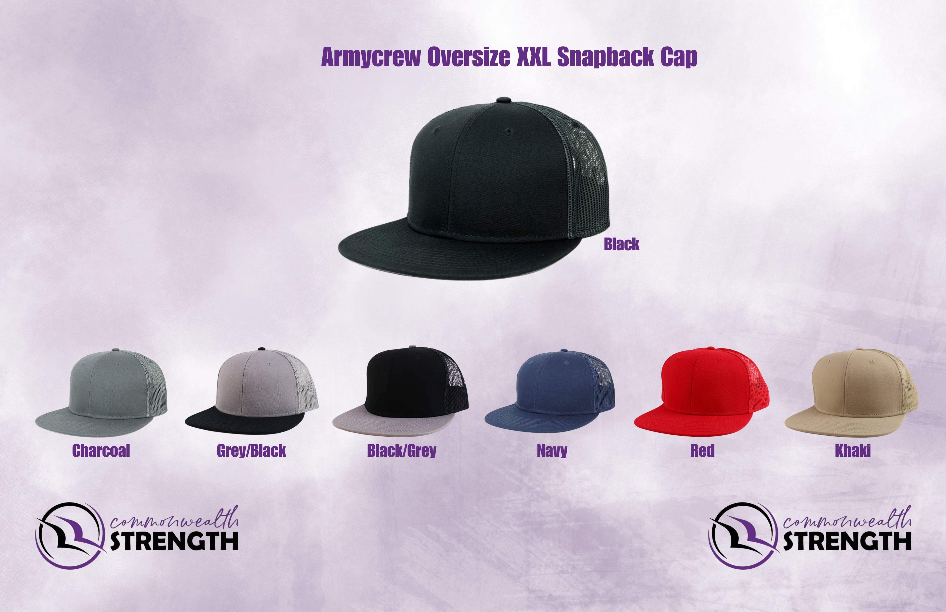 Armycrew Oversize XXL Snapback Cap