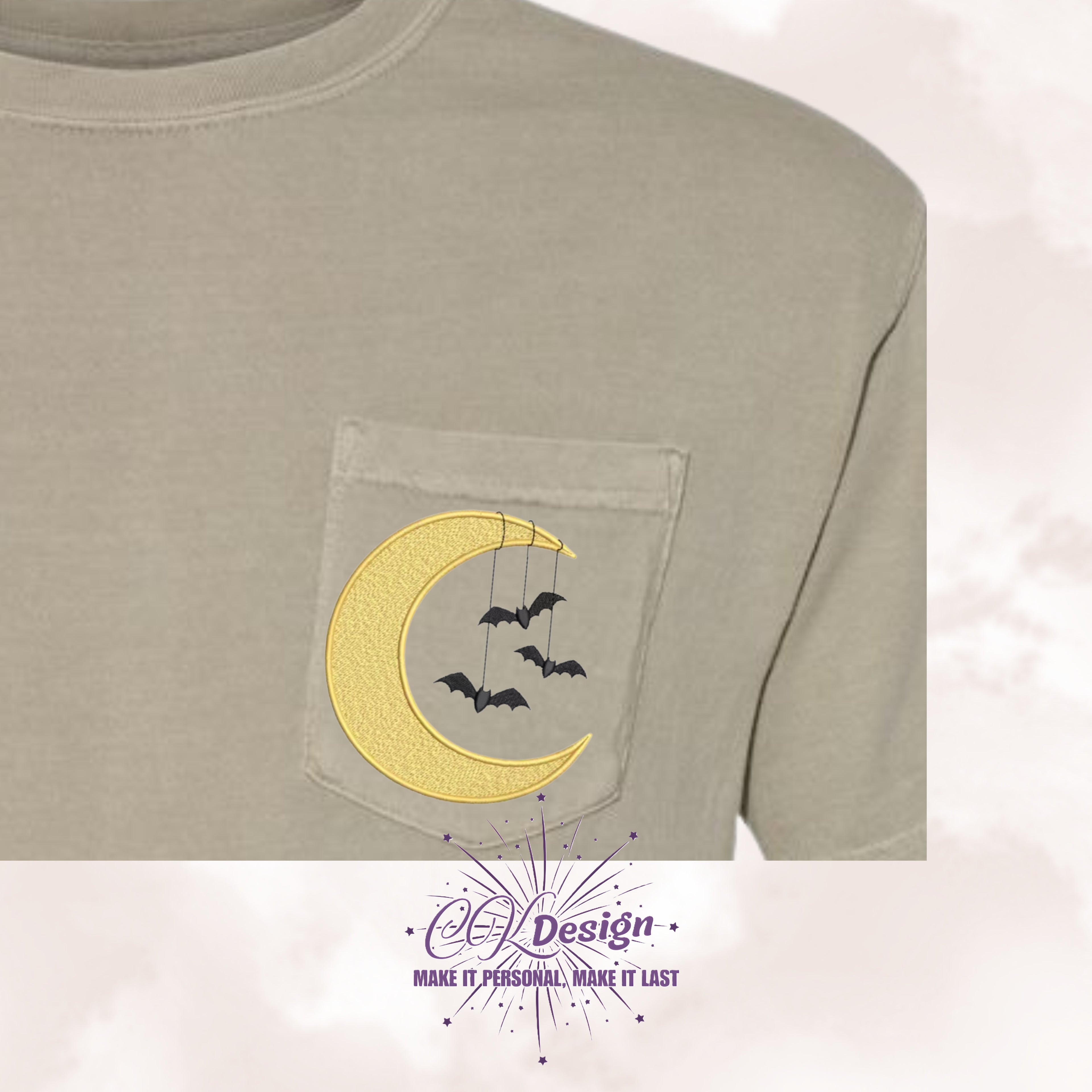 🌙🦇 Crescent Moon & Bats