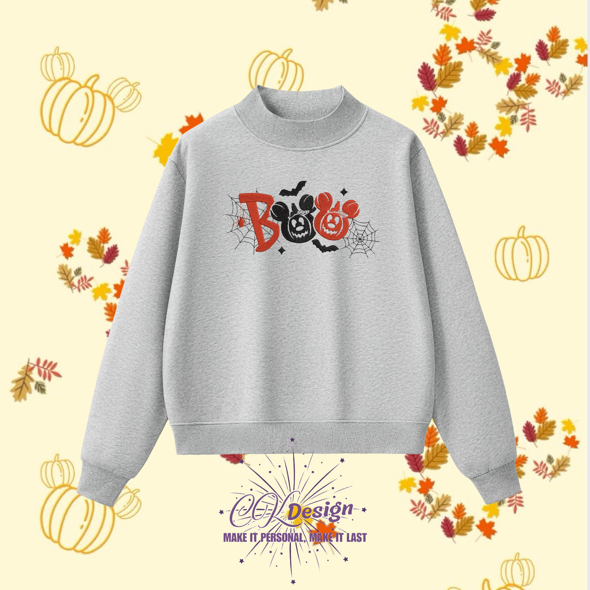 🕸️🐭👻 Boo Mouseheads & Spider Webs Sweatshirt