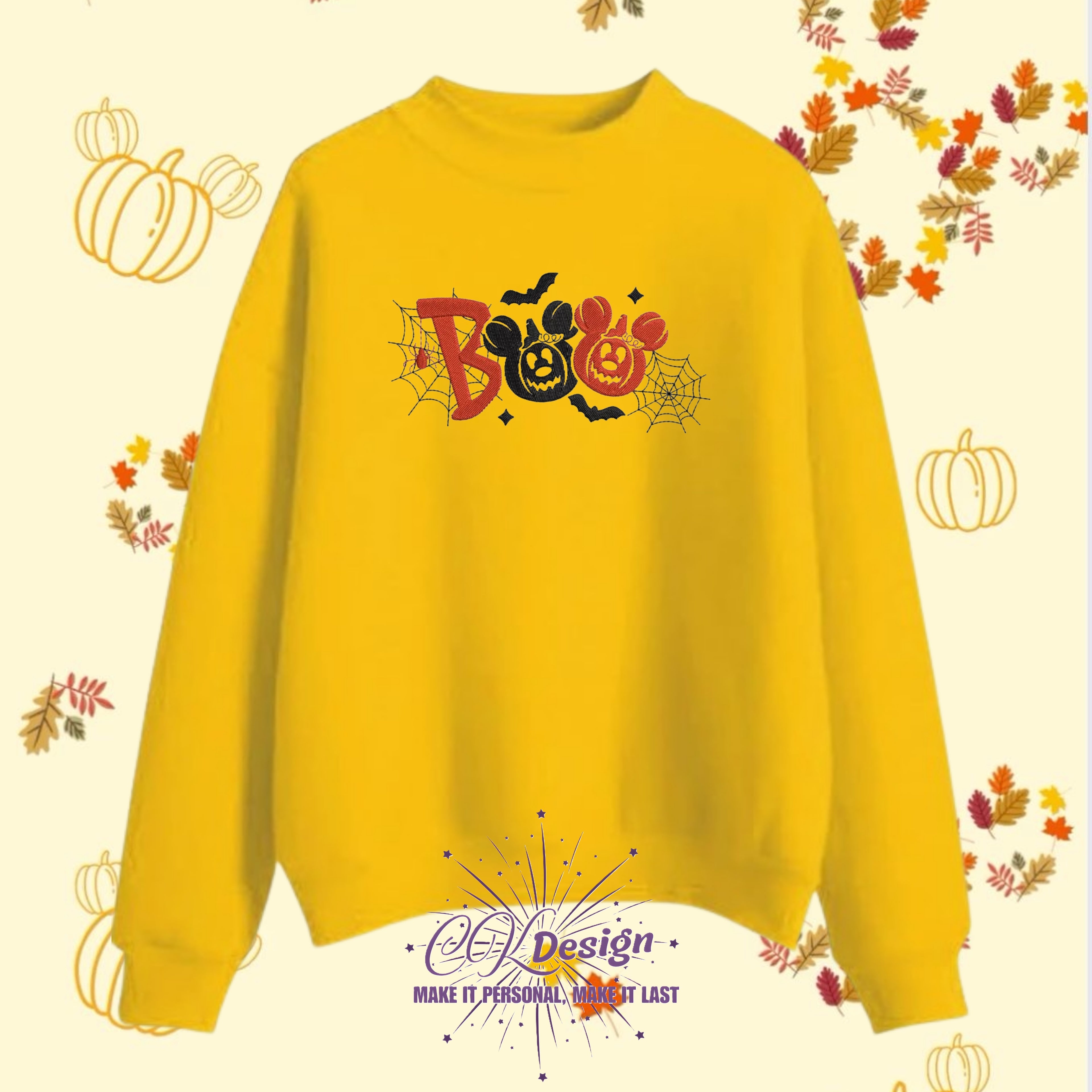 🕸️🐭👻 Boo Mouseheads & Spider Webs Sweatshirt