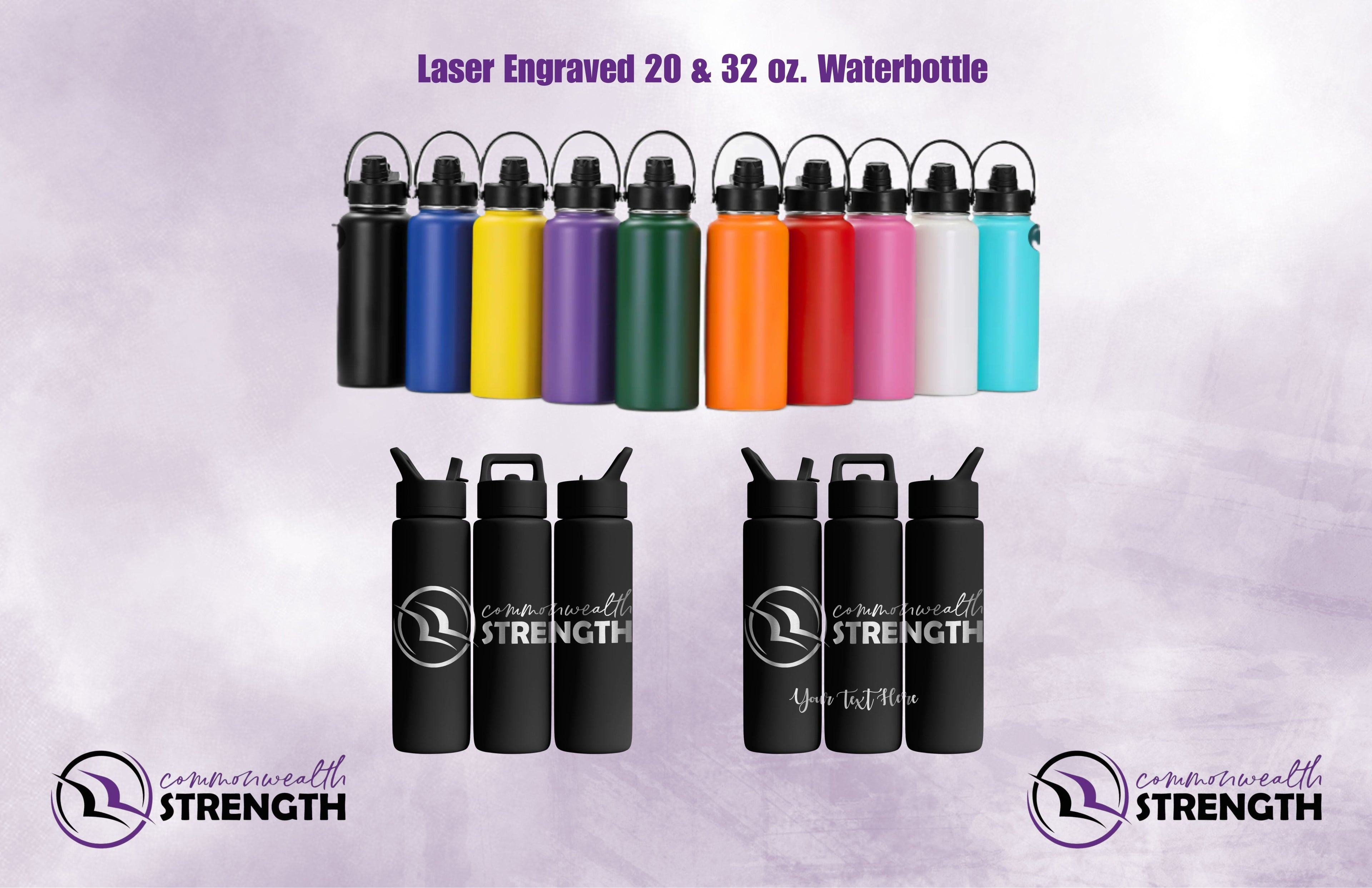 Laser Engraved Water Bottles