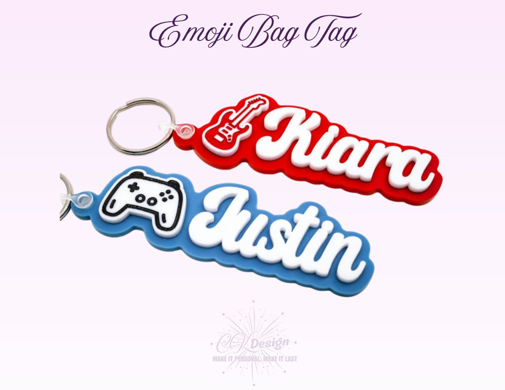 Emoji Name Bag Tags
