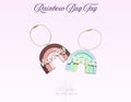 Rainbow Boho Name Bag Tags